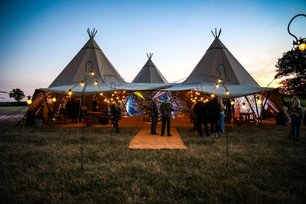 Luxurious giant tipis at the Charlecote Pheasant Hotel Stratford-upon-Avon