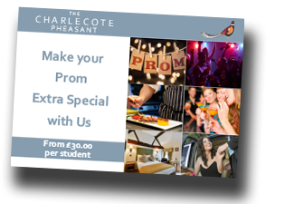 Prom Venues in Stratford upon Avon Package at Clarion Hotel Charlecote Pheasant